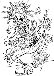 Our halloween coloring sheets are perfect for home, parties & classroom activities. Halloween Coloring Pages Of Skeleton Rockstar Coloring Pages Coloring Home