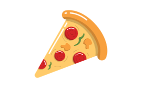 cute slice pizza cartoon vector icon