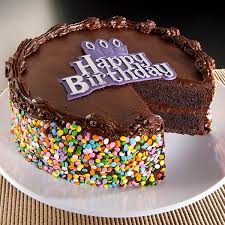 chocolate happy birthday cake by