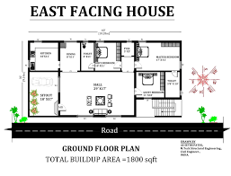 East Facing 3bhk Furniture House Plan