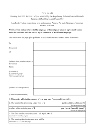 Rent Increase Form Wales Section 13 Notice Grl Landlord