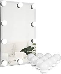 It requires some sophisticated items like a modern desk, rounded chair, ornaments, light bulbs, and seat pillow. Amazon Com Waneway Vanity Lights For Mirror Diy Hollywood Lighted Makeup Vanity Mirror With Dimmable Lights Stick On Led Mirror Light Kit For Vanity Set Plug In Makeup Light For Bathroom Wall Mirror