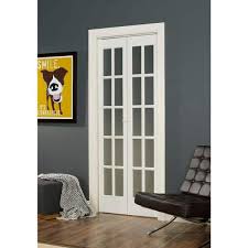 Opaque Glass Wood Interior Bi Fold Door
