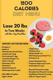 1200 Calorie Meal Plan For Weight Loss In A Week 21 Day