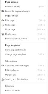 site settings working with google sites