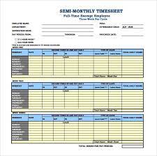 26 monthly timesheet templates free