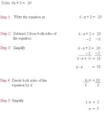 Solve 6x 2 20 Two Step Equations