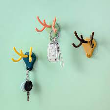 Deer Head Hooks Decorative Wall Key