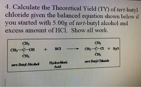 Theoretical Yield Ty Of Tert Butyl