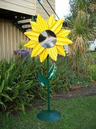 Corrugated Iron Sunflower Garden Art