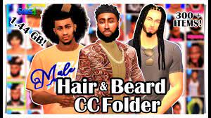 urban male hair beard cc folder