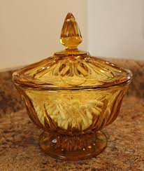 vintage amber glassware amber