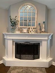 White Painted Fireplace Makeover The