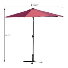 outsunny solar patio umbrella w outdoor