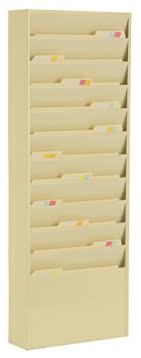Displays2go Office File Folder Wall Rack With 11 Tiered