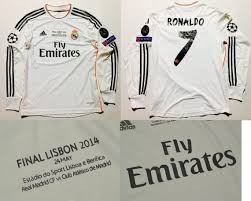 Cristiano ronaldo recently signed a real madrid jersey for a young fan. Real Madrid Jersey Champions League Final Long Sleeve 13 14 Etsy