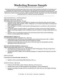 Marketing Resume Sample Writing Tips Resume Companion