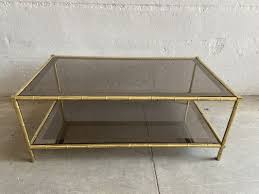 Smoked Glass Two Tier Coffee Table