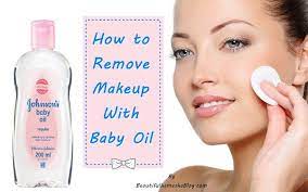 how to remove makeup with baby oil