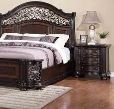 The most common bed sizes are twin, full, queen and and king. Buy Mcferran B366 Allison King Panel Bedroom Set 3 Pcs In Dark Brown Wood Solids And Veneer Online