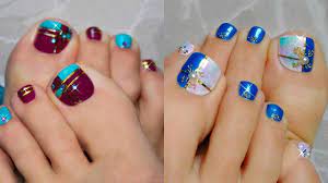 cute easy toenail art design