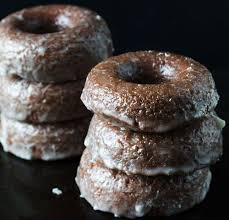 easy baked glazed chocolate doughnuts
