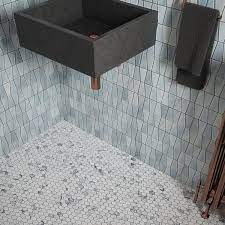 Jeffrey Court Orbit Trapazoid Blue 12 25 In X 12 125 In Trapezoid Gloss Glass Mosaic Wall Tile 20 63 Sq Ft Case