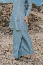 Suitable for baju kurung moden or jubah. Myravallyn Online Fashion Malaysia Modest Clothing Baju Kurung Shop By Collection Brocade Series Dahleya Kurung Baby Blue