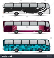 Mockup Passenger Bus Design Templates Transport Stock Vector