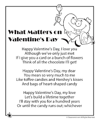 valentine kids poems what matters on