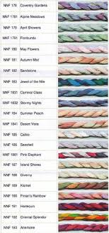 Color Chart 7 Embroidery Needle Necessities Variegated