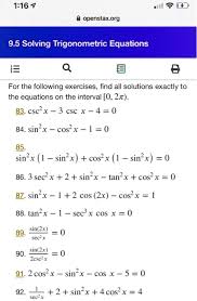 9 5 Solving Trigonometric Equations
