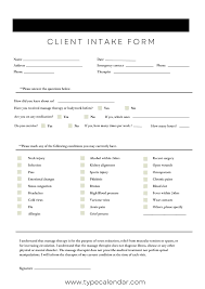 client intake form templates word