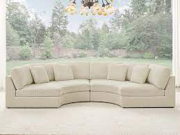 2 seat sectional curved modular sofa