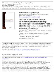There are a million things a student needs to prepare for college. Pdf The Role Of Social Identification As University Student In Learning Relationships Between Students Social Identity Approaches To Learning And Academic Achievement