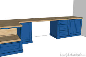 how to build a built in desk houseful