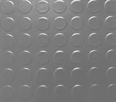 coin pattern grey pvc matting