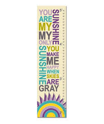 Finny And Zook Purple Retro You Are My Sunshine Growth Chart