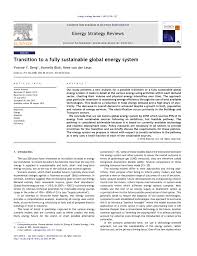 Pdf Transition To A Fully Sustainable Global Energy System
