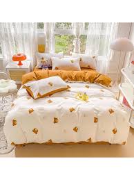 4pcs Rural Style Polyester Bedding Set