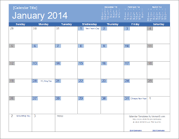 An Easy To Edit 2014 Calendar Template For Excel Home Office