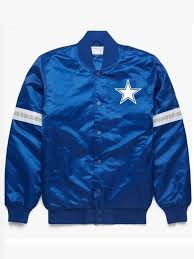 Royal Dallas Cowboys Blue Satin Jacket
