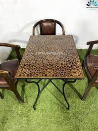 Patio Table Made From Mosaic Tiles 100