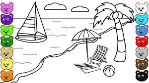 Coloring pages take you and your kids on a journey to an unknown land full of adventure. Sea Beach Coloring Pages Youtube