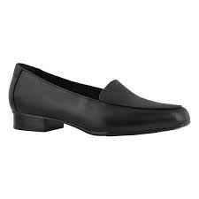 Womens Juliet Lora Black Dress Loafers Wide