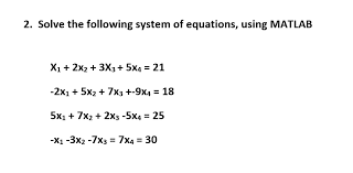 Equations Using Matlab X1 2x 3x3