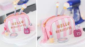 makeup bag cake tan dulce