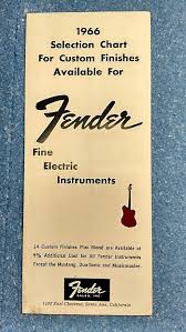 Fender Custom Color Brochure 1966 Acme Guitars