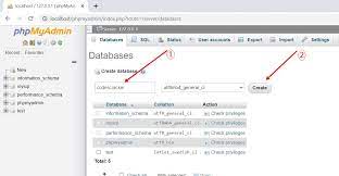 php mysql create database