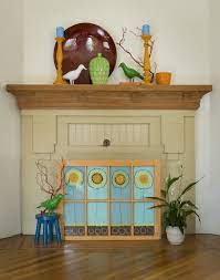 Make A Colorful Fireplace Screen Out Of